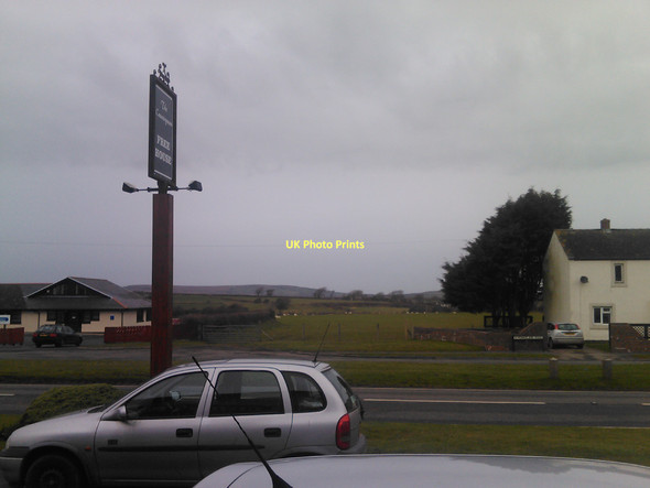 Photo 6"x4" View of the hills from outside the Countryman pub Scurlage c2011