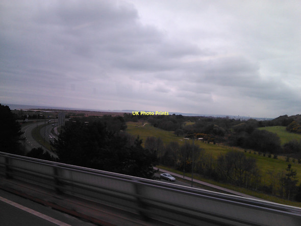 Photo 6"x4" View of the Bristol Channel from the M4 on-slip for the A483 Briton Ferry\/Llansawel c2011