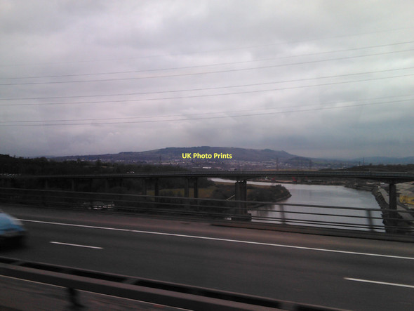 Photo 6"x4" View of the River Neath crossing from the M4 Briton Ferry\/Llansawel c2011