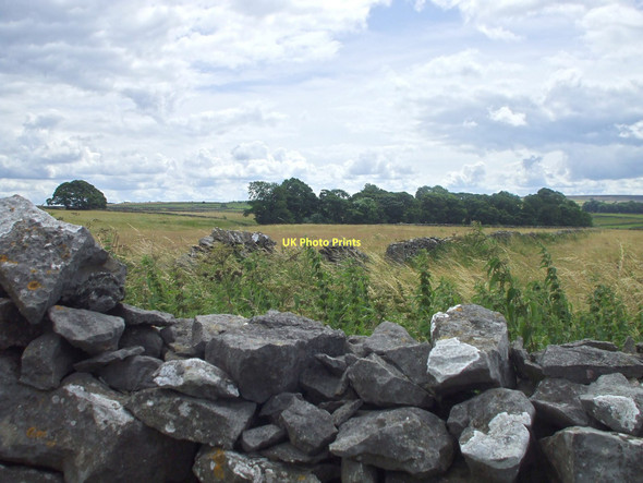 Photo 6"x4" Dry stone walls east of Foolow, Derbyshire Foolow c2009