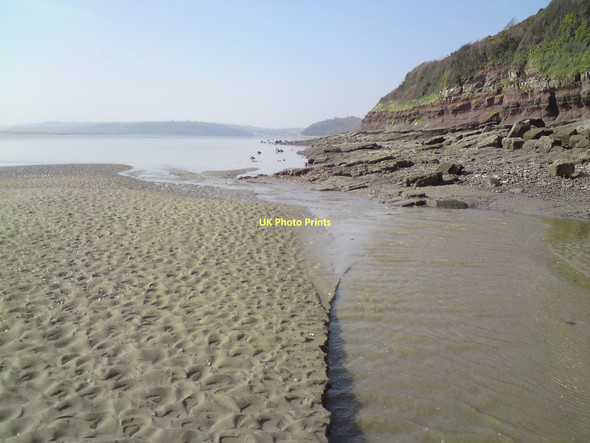 Photo 6"x4" Shoreline at Wharley Point Llansteffan c2011
