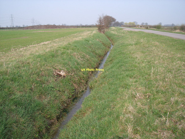 Photo 6"x4" Drainage ditch near Brind Leys Farm Brind c2011