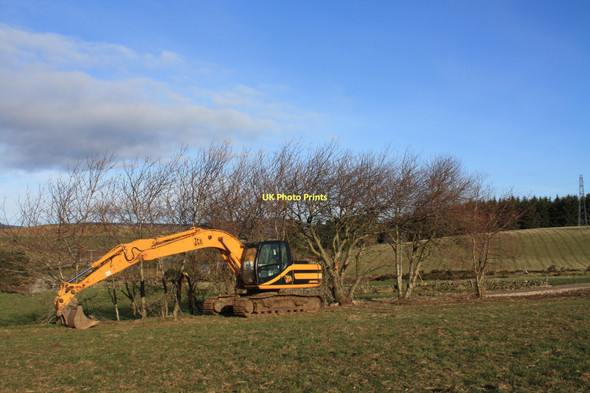 Photo 6"x4" JCB near Auchmore Comers c2011