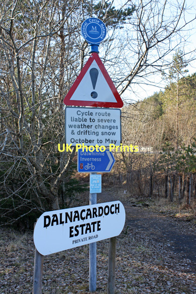 Photo 6"x4" Signs at Dalnacardoch Dalnacardoch Lodge c2011