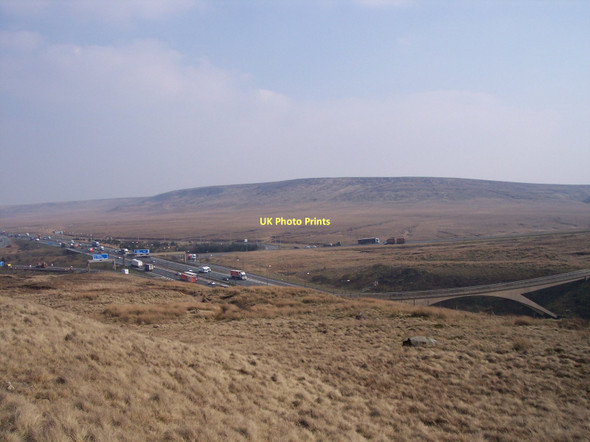 Photo 6"x4" Pennine Way footbridge crosses the M62 Rakewood c2011