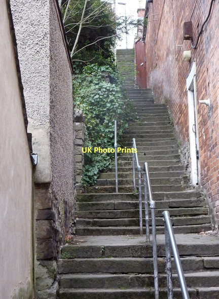 Photo 6"x4" Hillside steps, Matlock Bath Matlock c2011