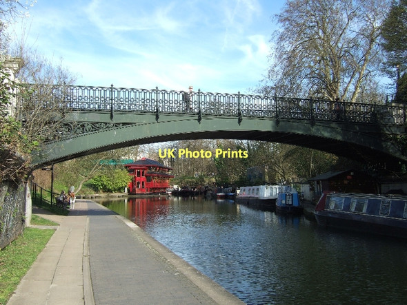 Photo 6"x4" Bridge carrying Broad Walk over Regents Canal Camden Town c2011