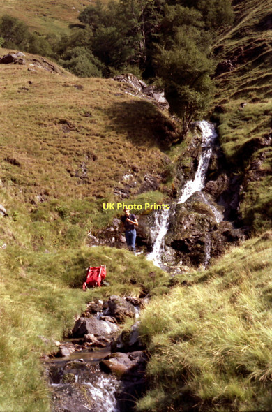 Photo 6"x4" Waterfalls on the Allt Ruigh Dorcha Tom an Lochain Fheur\u00e0ich c1985
