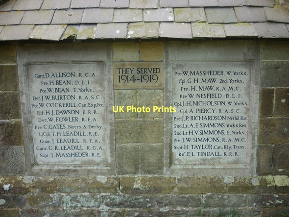 Photo 6"x4" A First World War Memorial Harwood Dale c2011