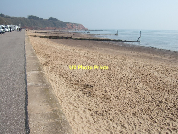 Photo 6"x4" Exmouth beach and Orcombe Rocks Exmouth c2011