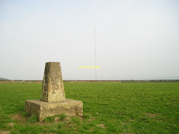 Photo 6"x4" Trig point and mast Cwmduad c2011