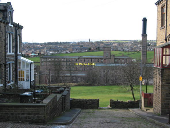 Photo 6"x4" Parkwood Mills from Spark Street, Longwood Golcar c2003