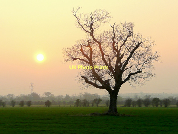 Photo 6"x4" Spring sunset at Twigworth Twigworth c2011