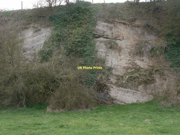 Photo 6"x4" Sandstone strata Market Warsop c2011