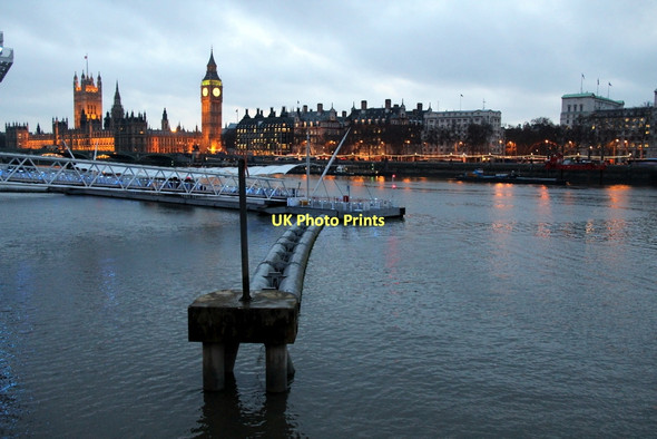 Photo 6"x4" Thames View from Close to the London Eye Westminster c2011