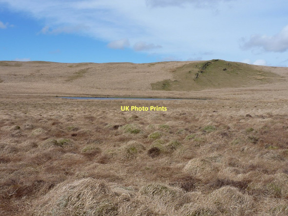 Photo 6"x4" Across Llyn y Fign to nameless hills north of the llyn Llyn y Figyn c2011