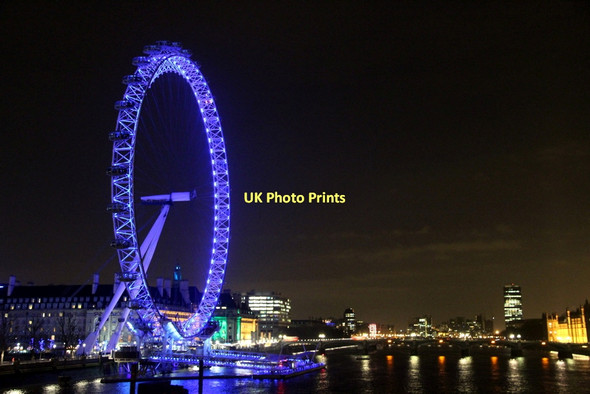 Photo 6"x4" London Eye and River Thames London c2011