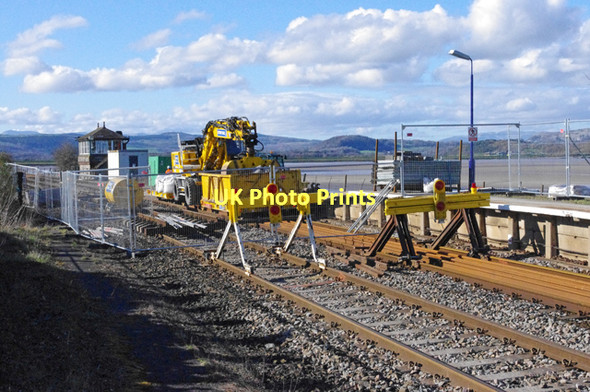 Photo 6"x4" Temporary buffers at Arnside Station Arnside\/SD4578 c2011