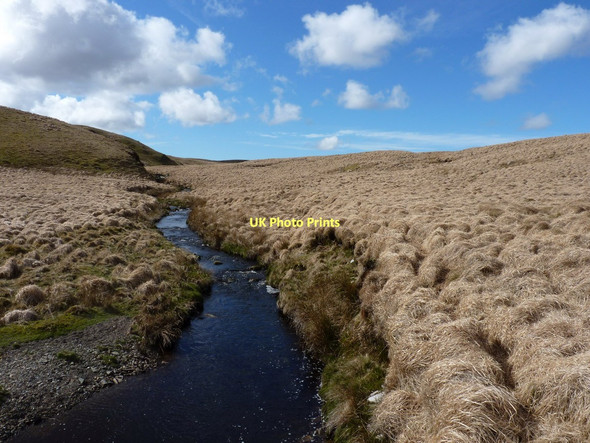 Photo 6"x4" The Nant y Fign downstream of a sharp bluff Bryn yr Hyrddod c2011