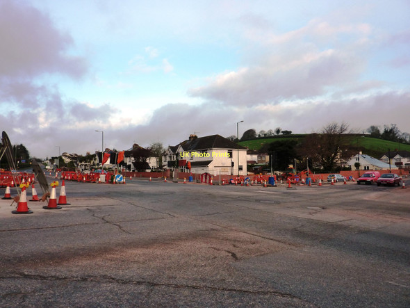 Photo 6"x4" Roadworks, Tweenaway Crossroads, Paignton Paignton c2011