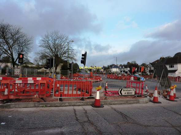Photo 6"x4" Roadworks, Tweenaway Cross, Paignton Paignton c2011