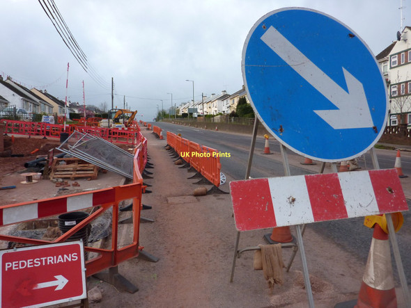 Photo 6"x4" Road widening near Tweenaway Cross, Paignton Paignton c2011