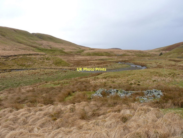 Photo 6"x4" Ruins in the valley of the Afon Gwyngu Esgair Dderwen c2011