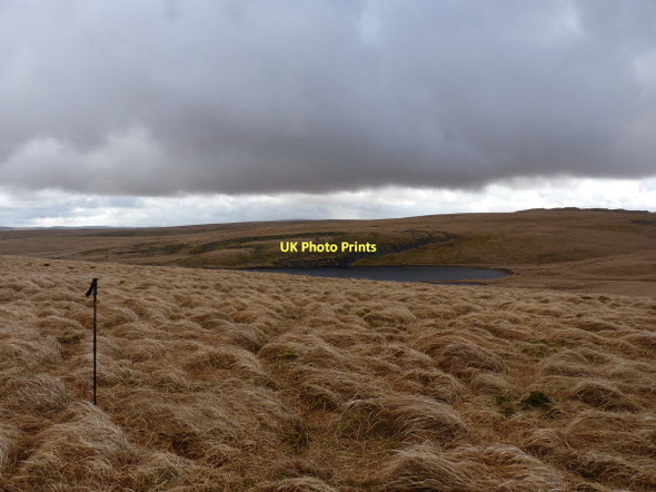 Photo 6"x4" Llyn Cerrigllwydion Isaf from the NW Blaen Rhestr c2011