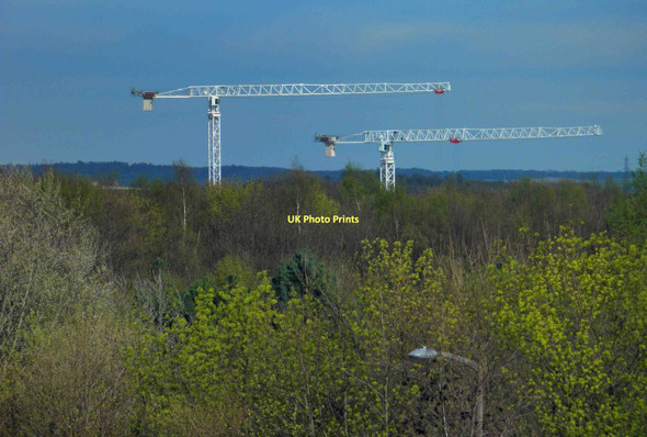 Photo 6"x4" Low Valley tower cranes Low Valley c2011