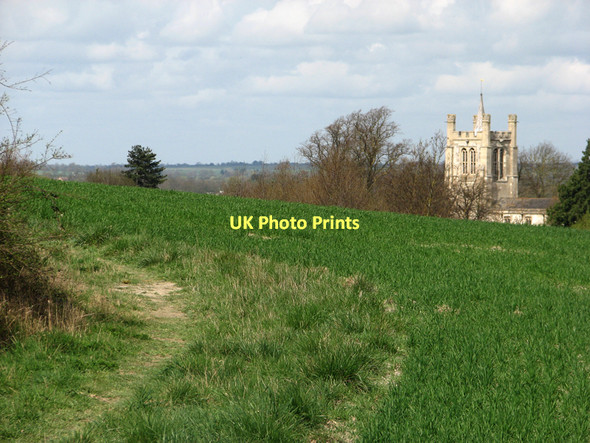 Photo 6"x4" Haslingfield: view over fields near Quarry Lane Frog End\/TL4052 c2011