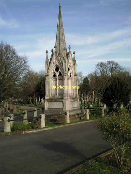 Photo 6"x4" Gilbart Memorial, West Norwood Cemetery Streatham c2011