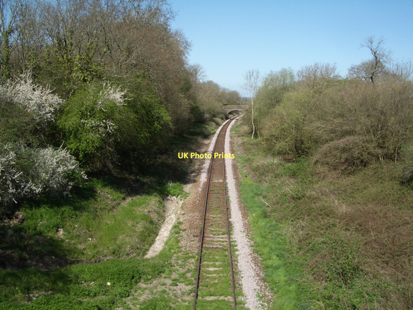 Photo 6"x4" Railway (Yeovil \/ Weymouth line) looking north from Melbury Bubb Melbury Bubb c2011