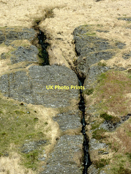 Photo 6"x4" Detail of mountain stream by Cwm Gruffydd, Ceredigion Camddwr\/SN7754 c2011