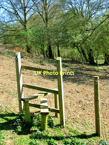 Photo 6"x4" New stile on new footpath, Tasburgh Low Tharston c2011
