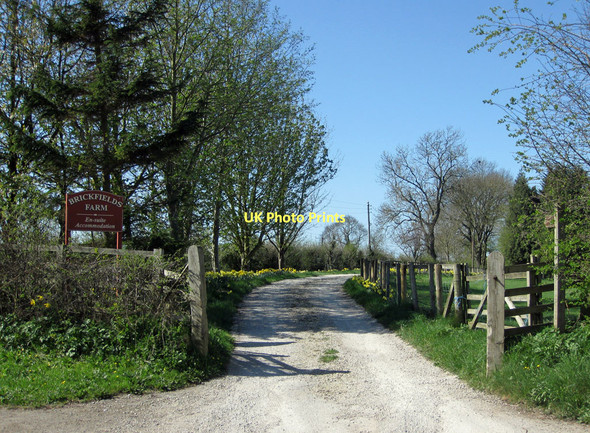 Photo 6"x4" Entrance to Brickfields Farm Kirkby Mills c2011