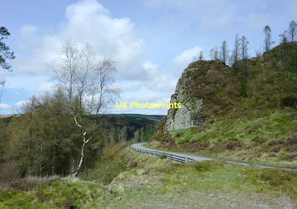 Photo 6"x4" Road in the Tywi Forest near Cefn Fannog, Powys Nant Cwm-bys c2011