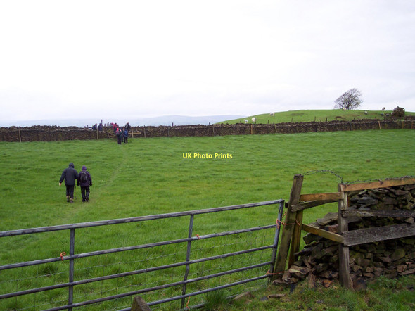Photo 6"x4" Field path crossing towards Moor Lane Great Harwood c2011