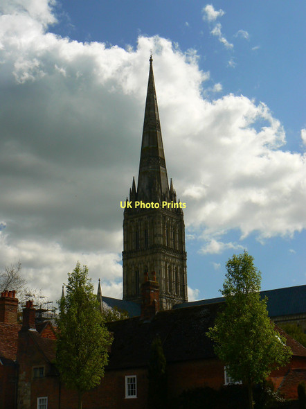 Photo 6"x4" Spire, Salisbury Cathedral Salisbury c2011