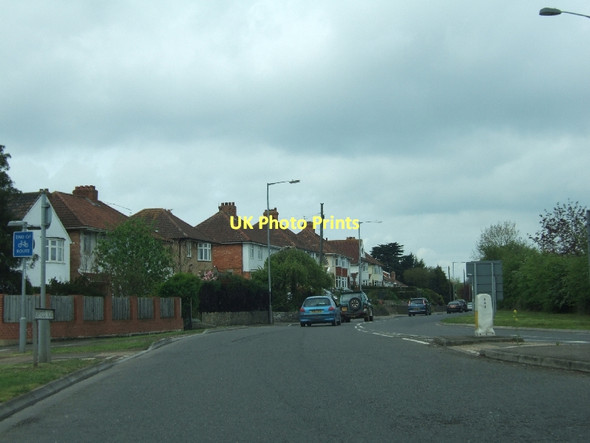 Photo 6"x4" Houses beside the A39 south of Wembdon Bridgwater c2011