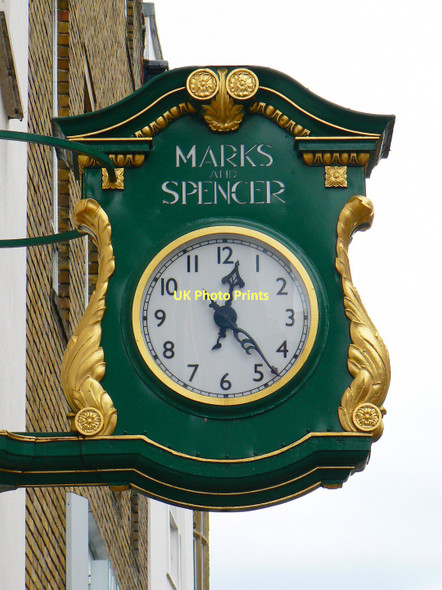Photo 6"x4" Marks and Spencer clock, Queen Street, Oxford Oxford\/SP5106 c2011