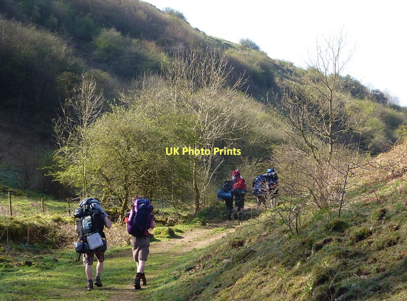 Photo 6"x4" Hikers in Gratton Dale Dale End\/SK2161 c2011