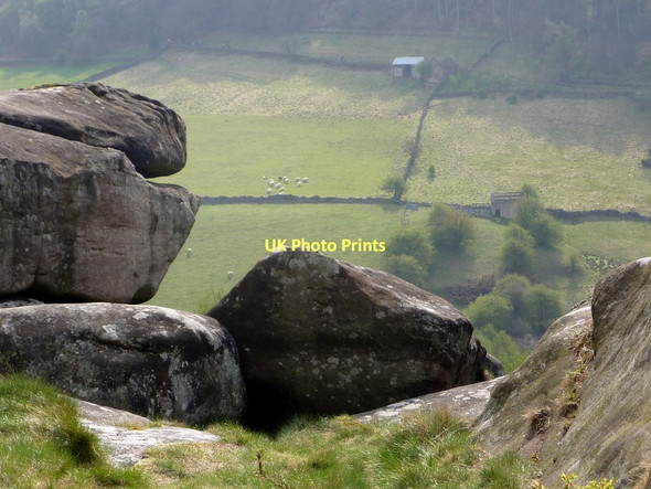 Photo 6"x4" Across the valley from the top of Cratcliff Birchover c2011