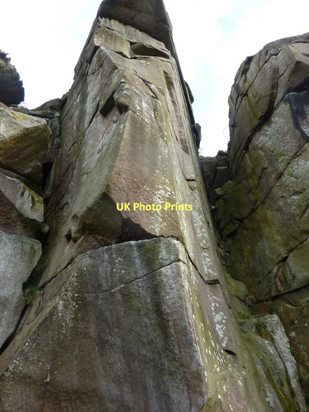 Photo 6"x4" Part of the rockface at Cratcliff Birchover c2011