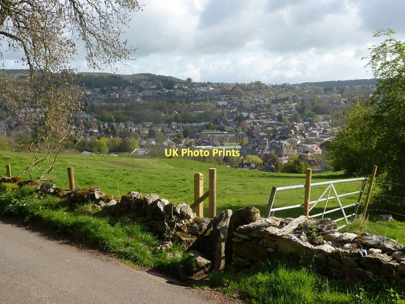 Photo 6"x4" Path crossing the lane to Greenhills Farm Matlock c2011