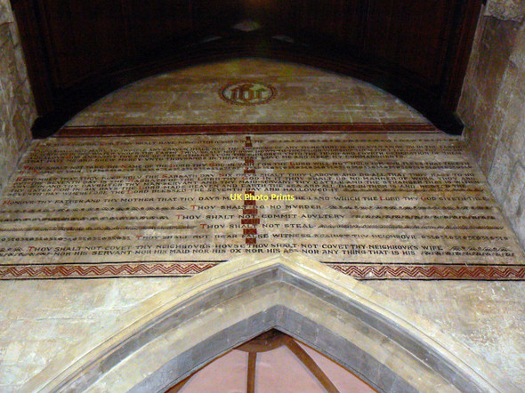 Photo 6"x4" Wall painting, St Mary's Church, Cheltenham Cheltenham c2011