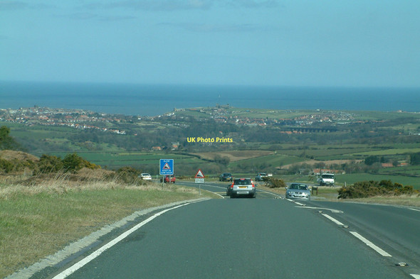 Photo 6"x4" Blue Bank with Whitby in the distance Sleights\/NZ8607 c2006