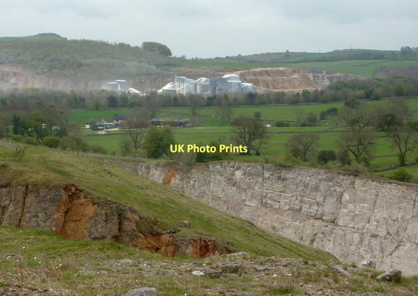 Photo 6"x4" Quarry in the foreground, another in the background Aldwark\/SK2257 c2011