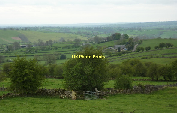 Photo 6"x4" Limestone Way route across hills above Brassington Brassington c2011