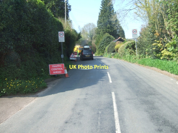 Photo 6"x4" Bendarroch Road being repaired West Hill\/SY0694 c2011