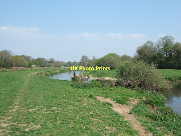 Photo 6"x4" River Otter and riverside path Ottery St Mary c2011